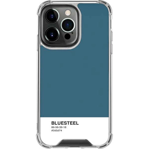 Bluesteel Color Palette iPhone 15 Pro Clear Case